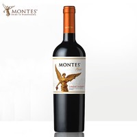 MONTES 蒙特斯 智利原瓶进口 精选金天使14度梅洛干红葡萄酒 750ml 单支
