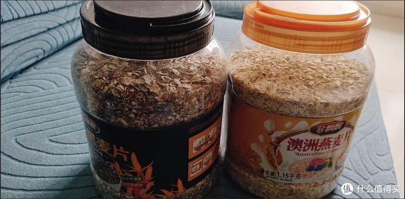 澳洲燕麦片高纤低脂无蔗糖黑白燕麦片速溶冲饮即食免煮营养早餐代