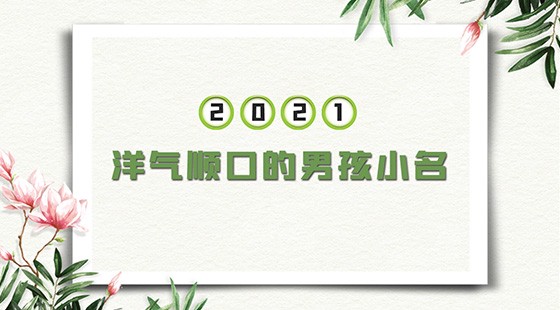 2021洋气顺口的男孩小名