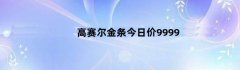 高赛尔金条今日价9999