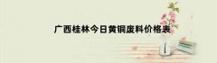 广西桂林今日黄铜废料价格表