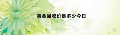 黄金回收价是多少今日