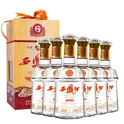 西凤酒 六年陈酿 45%vol 凤香型白酒500ml*6瓶