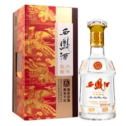 西凤酒 白酒 凤香型 6年 六年陈酿 52度 500ml 单瓶装 *2件