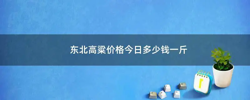 东北高粱价格今日多少钱一斤