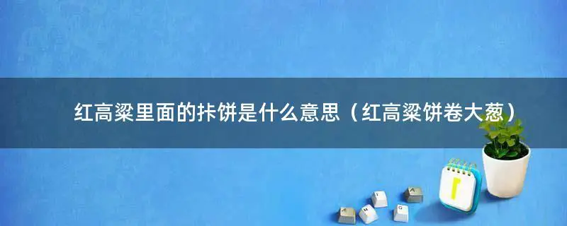 红高粱里面的拤饼是什么意思（红高粱饼卷大葱）