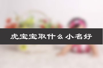 虎宝宝取什么小名好