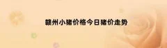 赣州小猪价格今日猪价走势