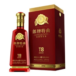 LANGJIU 郎酒 郎牌特曲 T8 50%vol 浓香型白酒 500ml(赠280ml红顺品1瓶)