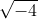 \sqrt{-4}