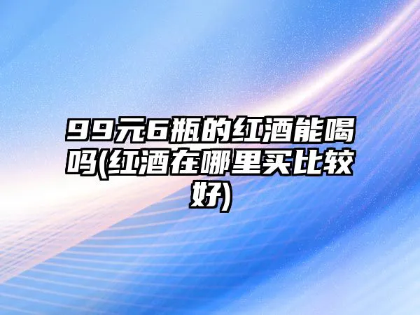 99元6瓶的红酒能喝吗(红酒在哪里买比较好)