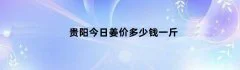 贵阳今日姜价多少钱一斤