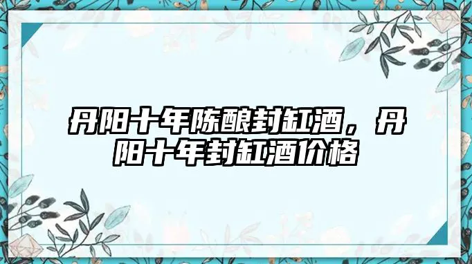 丹阳十年陈酿封缸酒，丹阳十年封缸酒价格