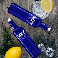 移动端、京东百亿补贴：SKYY 深蓝 VODKA蓝天伏特加 原瓶进口洋酒烈酒基酒 深蓝伏特加 750mL 2瓶