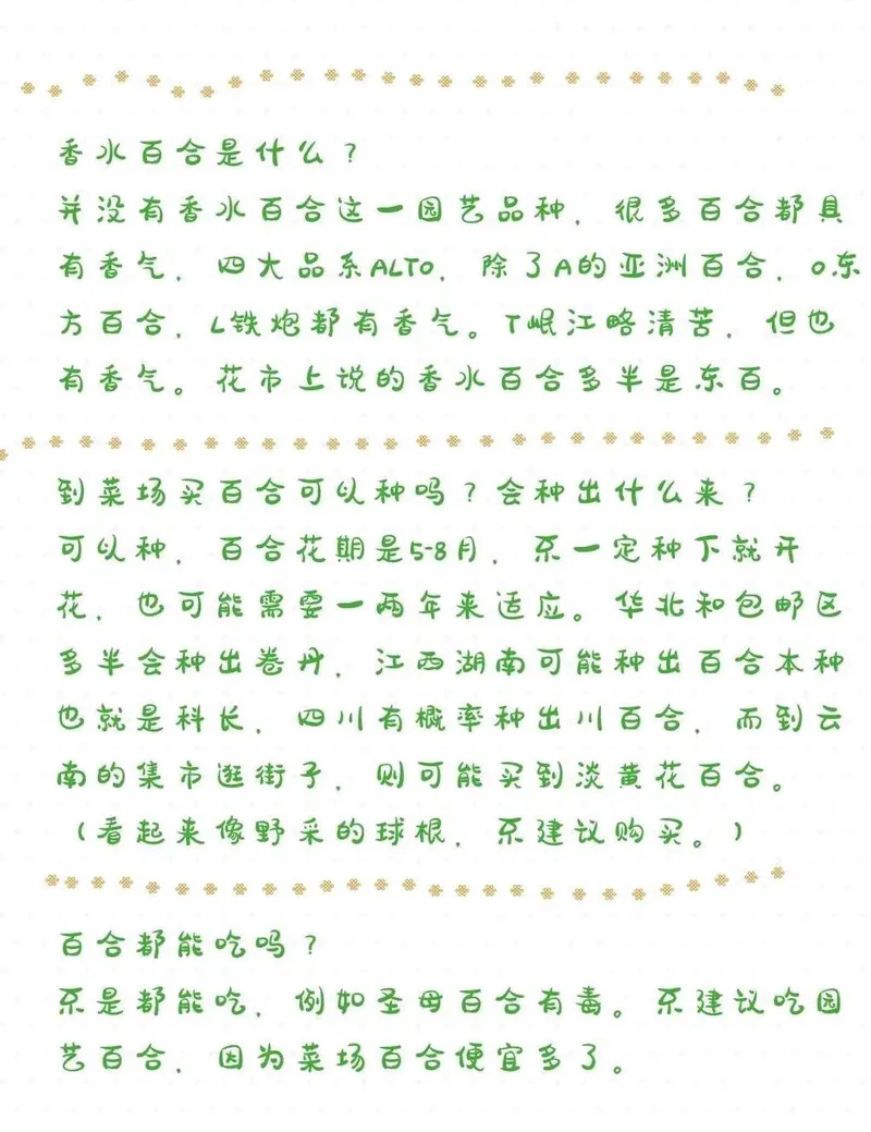 A、T、O、L、OT、OA、LA、LO……详解园艺百合9大门派