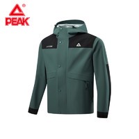 PEAK 匹克 运动外套男秋冬季驭水冲锋防泼水风衣运动户外夹克休闲服DF243141 苔藓绿