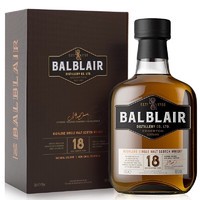 Balblair 巴布莱尔 苏格兰高地产区18年单一麦芽威士忌 英国原瓶进口洋酒700ml