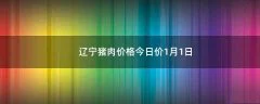 辽宁猪肉价格今日价1月1日