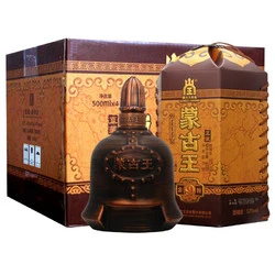 蒙古王 白酒 浓香型纯粮食酒 高度白酒礼盒整箱桶装 52度金帐 500ml*4