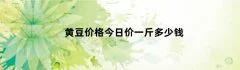 黄豆价格今日价一斤多少钱
