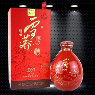 云南特产酒雪荞 珍品X4苦荞酒52度洞藏原浆500ml/瓶