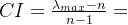 CI=\frac{\lambda _{max}-n}{n-1}
