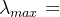 \lambda _{max}