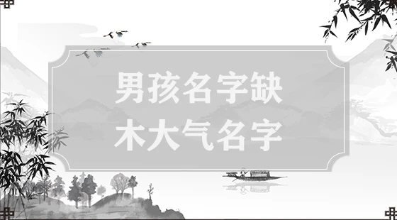 男孩名字缺木大气名字