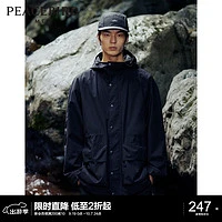 PEACEBIRD 太平鸟 男装连帽日系户外夹克潮流工装茄克 黑色（阔版） M