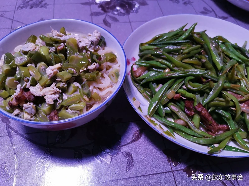 两种胶东风味的秋芸豆吃法:肉炒芸豆丝和芸豆打卤面