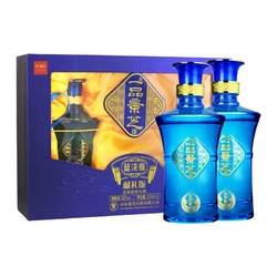景芝 一品景芝蓝淡雅白酒 高度芝麻香型山东名酒 年货节日礼品 52度 500mL 2瓶 蓝淡雅礼盒装