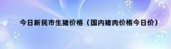 今日新民市生猪价格（国内猪肉价格今日价）