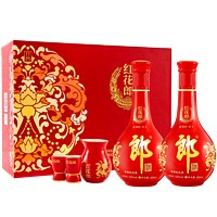 今日必买：LANGJIU 郎酒 红花郎 红花郎十礼盒 53%vol 酱香型白酒 500ml*2瓶