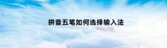 拼音五笔如何选择输入法