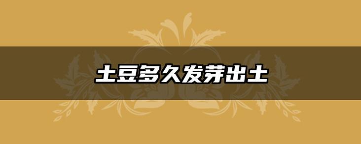 土豆多久发芽出土