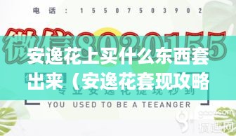 安逸花上买什么东西套出来（安逸花套现攻略）