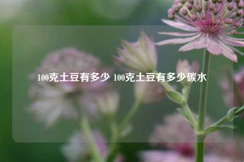 100克土豆有多少 100克土豆有多少碳水