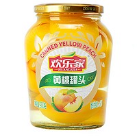 88VIP：HUANLEJIA 欢乐家 黄桃罐头900g玻璃瓶装