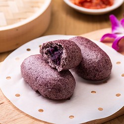 shuhui 舒汇 紫米紫薯包 营养粗粮紫薯包子夹心速冻即食方便早餐点心65g*6只