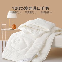 BLISS 百丽丝 澳洲进口100%纯羊毛抗菌春秋被 150*210cm