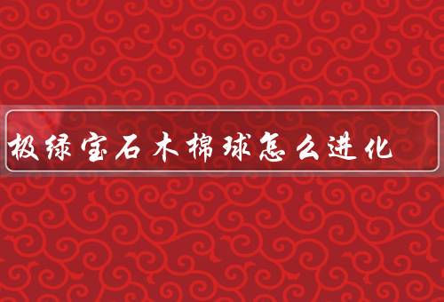 究极绿宝石木棉球怎么进化，前究极绿宝石木棉球／第一阶段