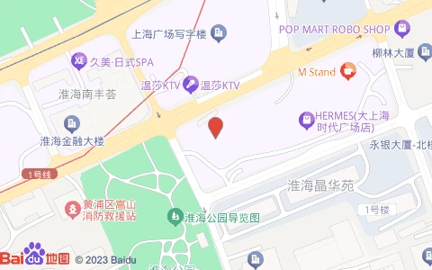 卢湾区淮海中路962-966号2楼位置示意图