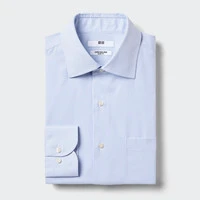 21日20点：UNIQLO 优衣库 男士高性能修身防皱条纹衬衫 UQ470247