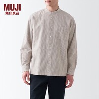 MUJI 無印良品 男式 棉水洗牛津 立领休闲百搭衬衫 ACA41C3S