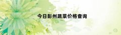 今日彭州蔬菜价格查询（彭州蔬菜批发价格查询）