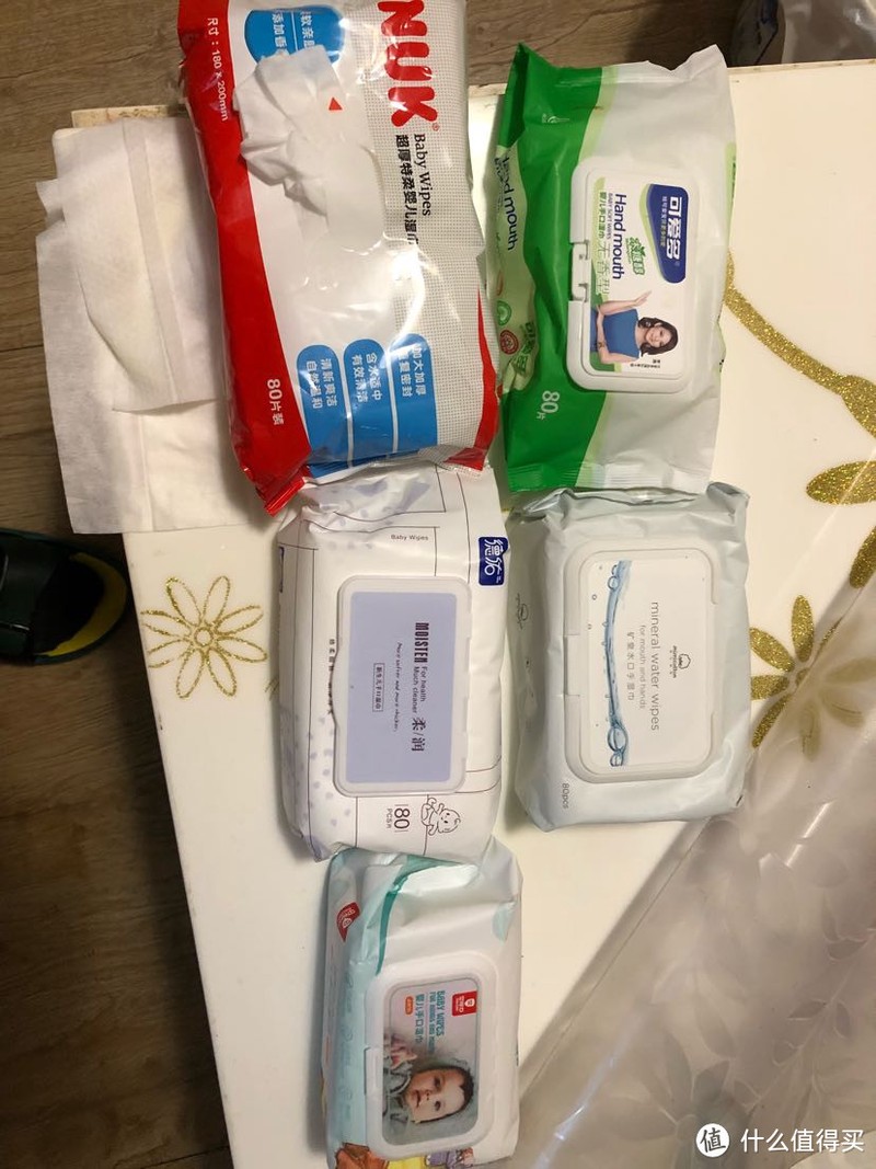 宝宝湿巾对比，可爱多，德佑，贝得力，棉花秘密，nuk