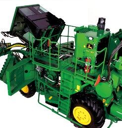 约翰迪尔(John Deere)CH330新型甘蔗收割机倾斜式驾驶室，出入便利、方便维修
