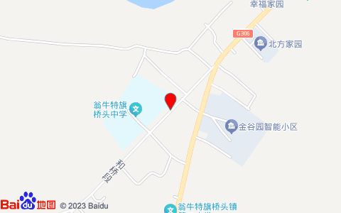 赤峰市翁牛特旗和桥段翁牛特旗桥头中学东侧位置示意图