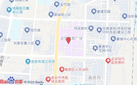 吉安市青原区贸易广场中心街吉安贸易广场位置示意图