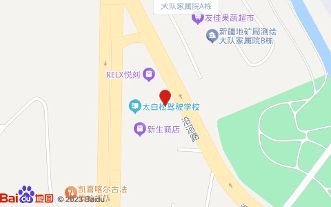 乌鲁木齐市水磨沟区沿河路达坂城小镇水墨河山西侧约190米位置示意图
